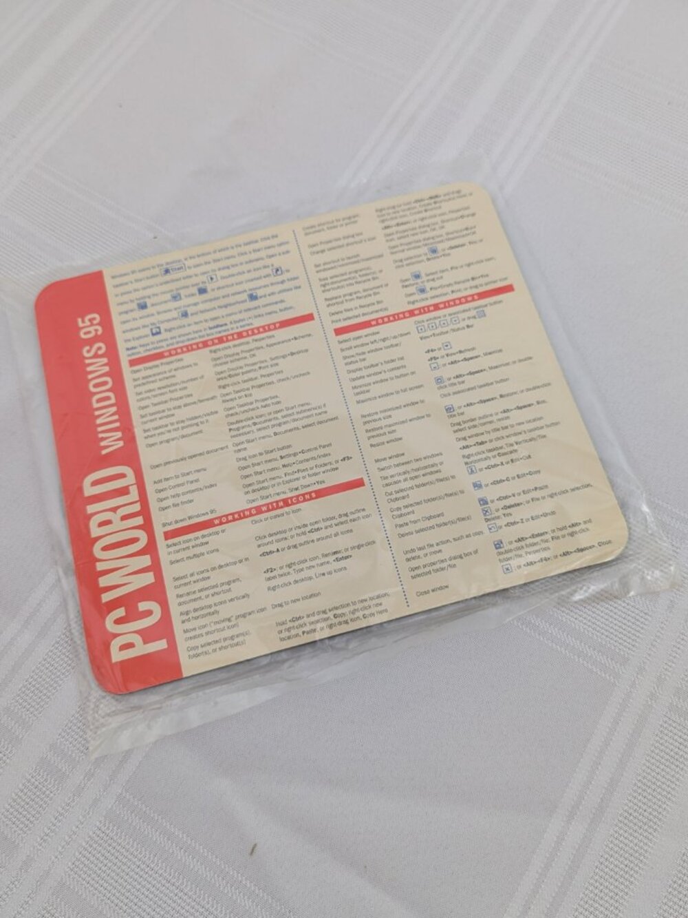 PC World Windows 95 Mousepad Brand New Sealed in Original Packaging